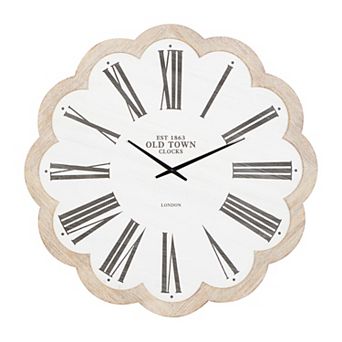 Stella & Eve Scalloped Farmhouse Wall Clock