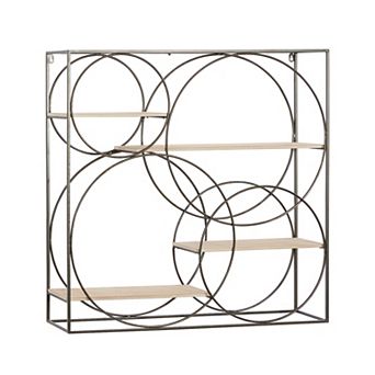 Stella & Eve Circle Square Contemporary Wall Shelf