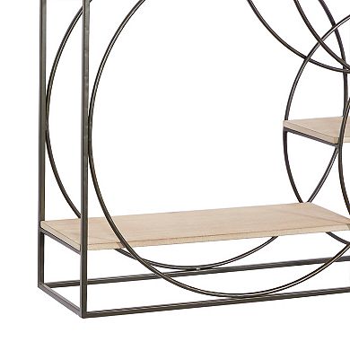 Stella & Eve Circle Square Contemporary Wall Shelf