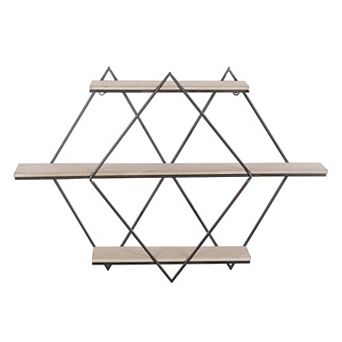 Stella & Eve Diamond Shaped Contemporary Wall Shelf