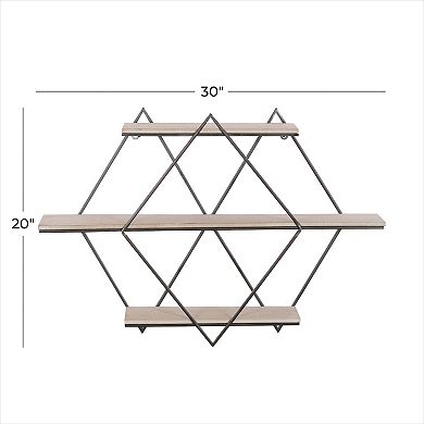 Stella & Eve Diamond Shaped Contemporary Wall Shelf