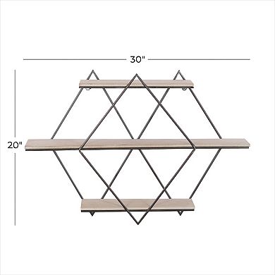 Stella & Eve Diamond Shaped Contemporary Wall Shelf