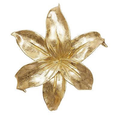 Stella & Eve Floral Gold Finish Wall Decor 3-piece Set