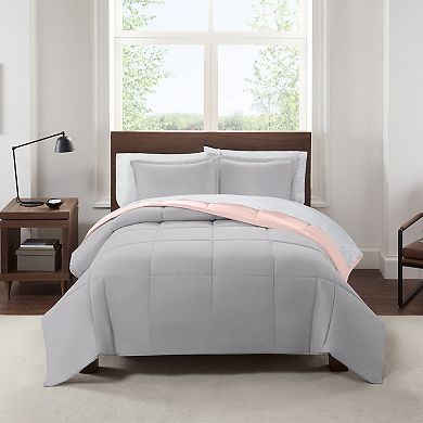 Serta Simply Clean Antimicrobial Reversible Comforter Set with Sheets