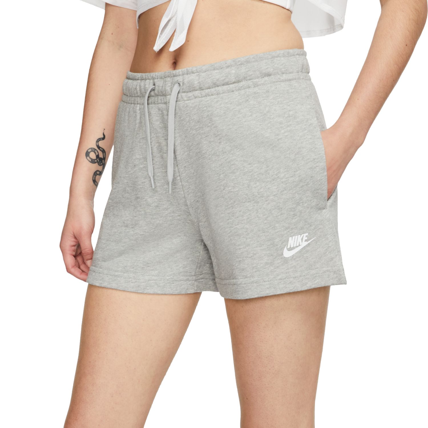 grey nike sweat shorts