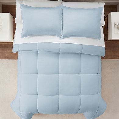 Serta Simply Clean Antimicrobial 3-Piece Comforter Set