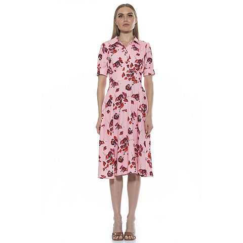 Женские платья ALEXIA Women's ALEXIA ADMOR Emery Cap-Sleeve Fit & Flare Dress