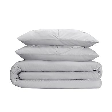 Serta® Simply Clean Antimicrobial Pleated 3-Piece Duvet Cover Set