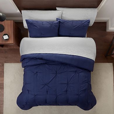 Serta Simply Clean Antimicrobial Pleated Comforter Set with Sheets