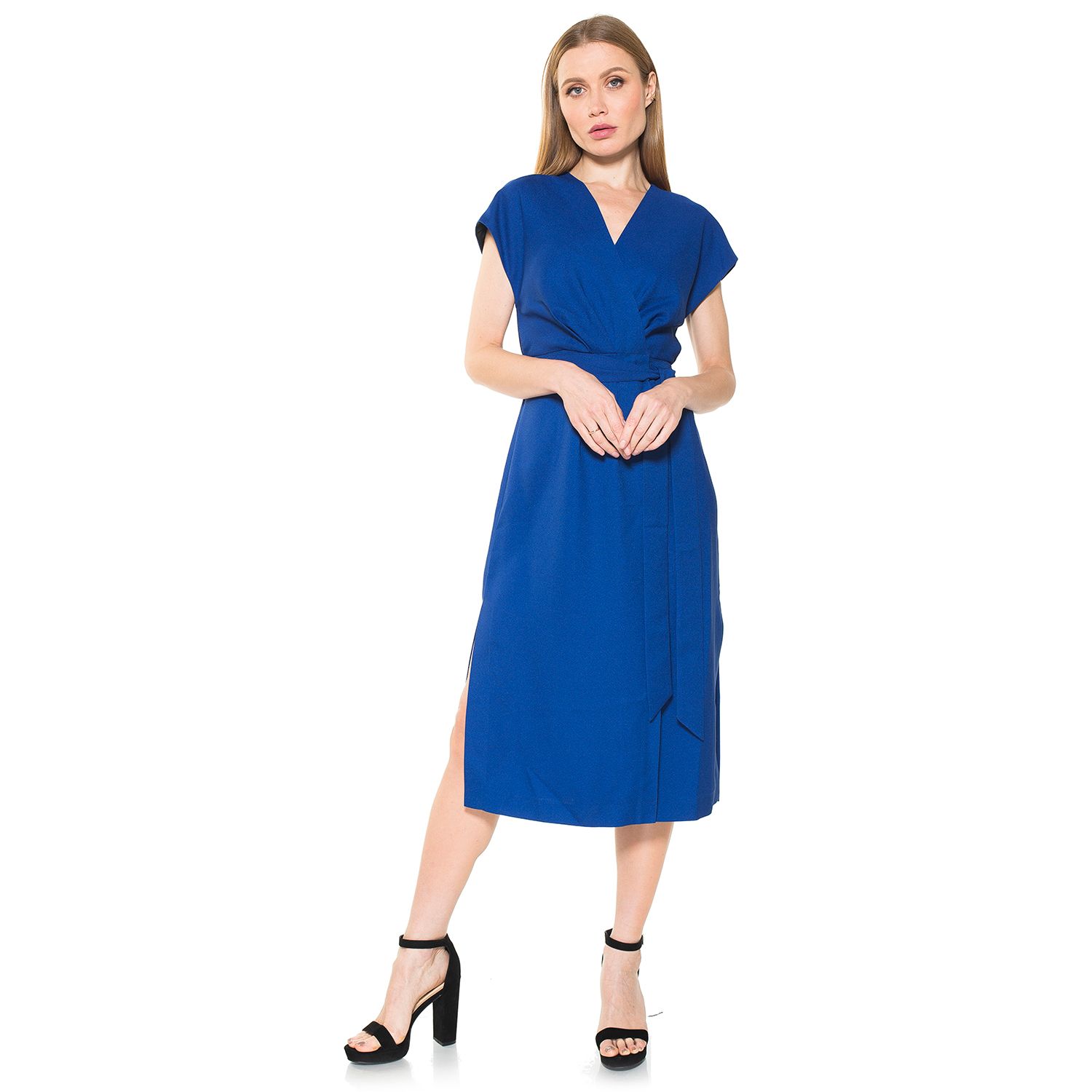 alexia admor bubble sleeve wrap dress