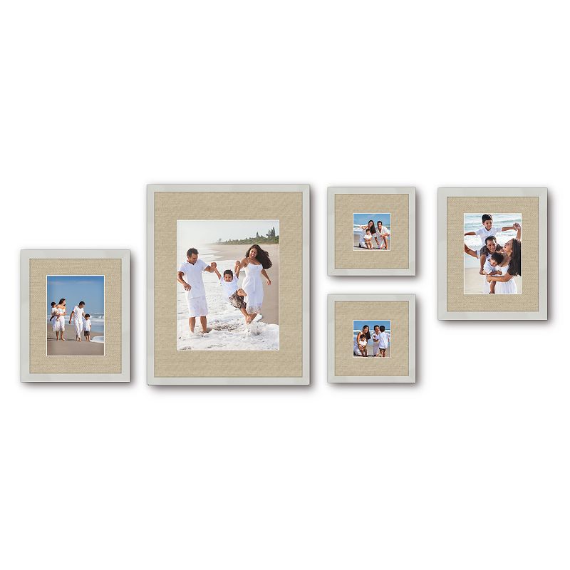 COURTSIDE MARKET Harvest White Tan Mat Collage Frame 5-piece Set