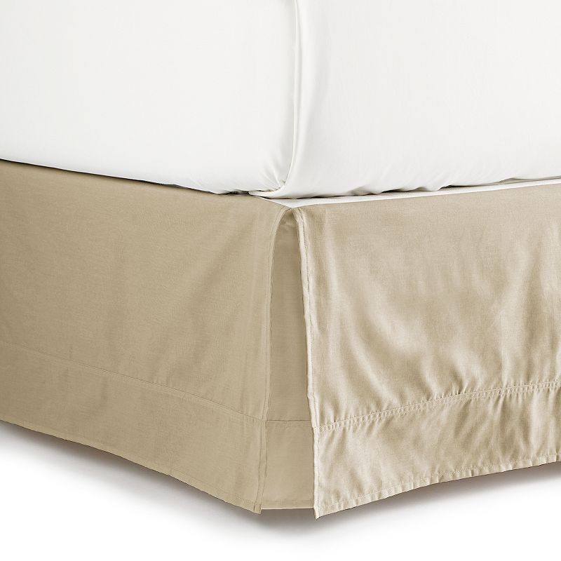 Sonoma Goods For Life Boxpleat Bedskirt, Med Beige, Full