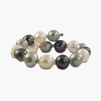 PearLustre by Imperial Sterling Silver Dyed Freshwater Cultured Pearl Wrap Bracelet