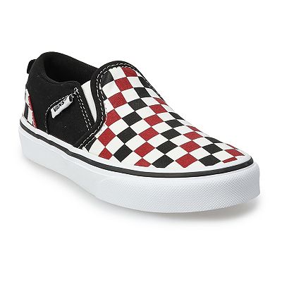 Vans asher checkered deals black