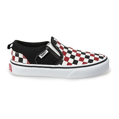 Vans® Asher Checkerboard Kids' Slip-On Sneakers