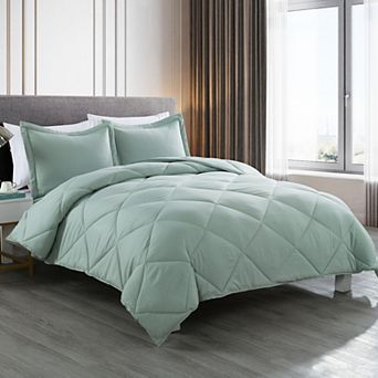 Lotus Home Diamond Stitch Comforter Set with Shams