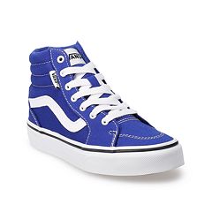 Bright blue outlet vans