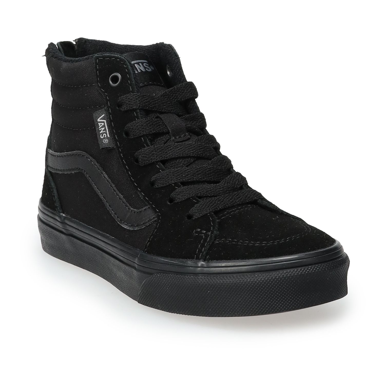 black hi top vans