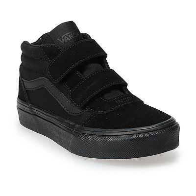 Kids black vans best sale