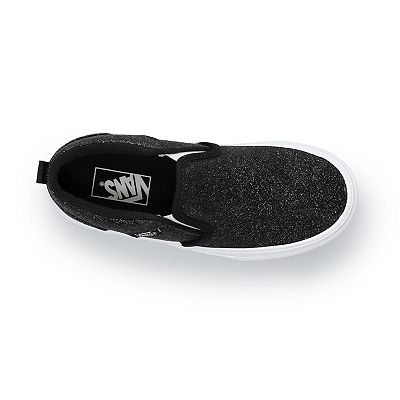 Vans Asher Girls Glitter Slip On Shoes