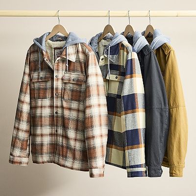 Men's Levi's® Washed Cotton Sherpa-Lined Hooded Trucker Jacket