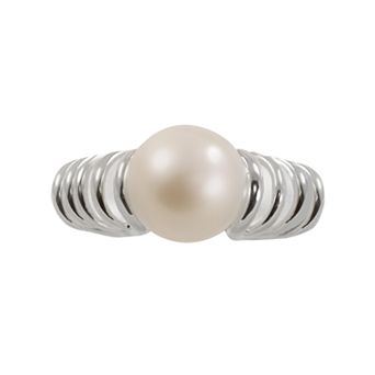 PearLustre by Imperial Sterling Silver Freshwater Cultured Pearl Ring