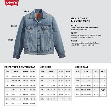Men's Levi's® Washed Cotton Quilt-Lined Hooded Trucker Jacket
