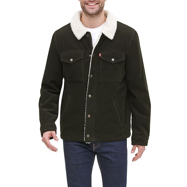 Men's Levi's Corduroy Sherpa Lined Military Jacket