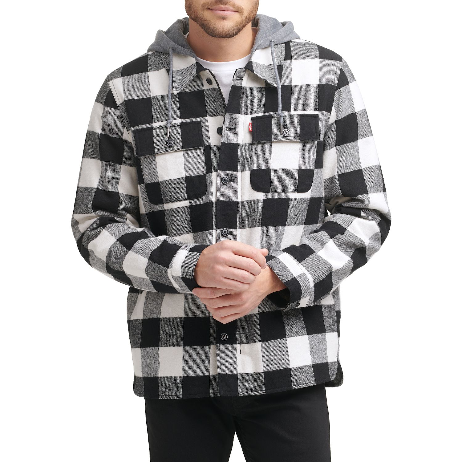 plaid levi jacket