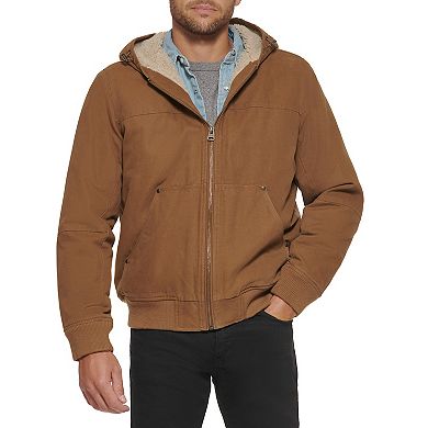 Men's Levi's® Canvas Workwear Sherpa-Lined Hooded Bomber