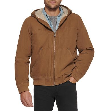 Men's Levi's Canvas Workwear Sherpa-Lined Hooded Bomber