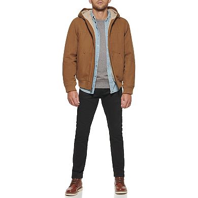 Men's Levi's® Canvas Workwear Sherpa-Lined Hooded Bomber