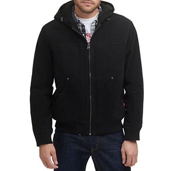 Men's Levi's® Canvas Workwear Sherpa-Lined Hooded Bomber