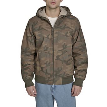 Men's Levi's® Canvas Workwear Sherpa-Lined Hooded Bomber