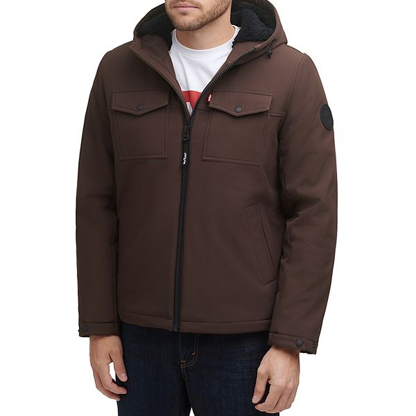Men's Levi's® Softshell SherpaLined Hooded Performance Jacket