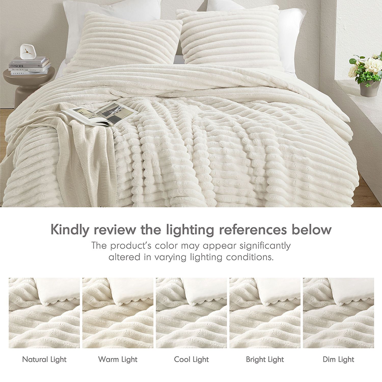510 Design Avril Fluffy Ribbed Plush Comforter Set