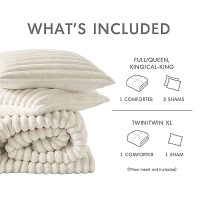 510 Design Avril Fluffy Ribbed Plush Comforter Set