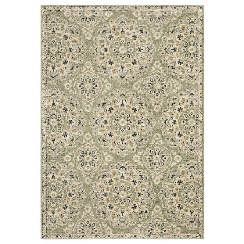 StyleHaven Franklin Floral Panel Area Rug, Green, 5X7.5 Ft