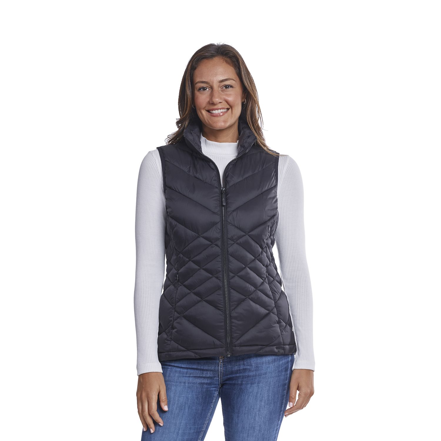 kohls black puffer vest