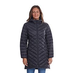 Women's Puffer Jacket With Hood Black –