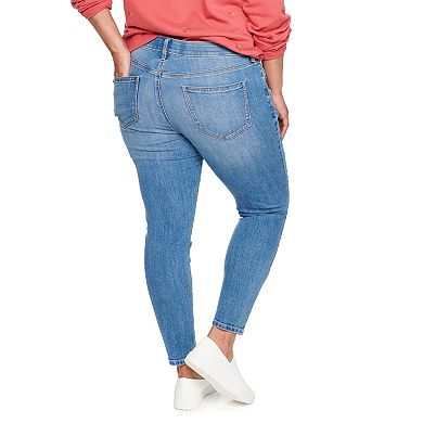 Plus Size Sonoma Goods For Life® Premium Mid-Rise Skinny Jeans