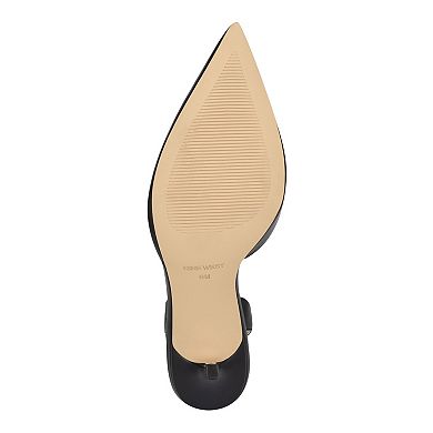 Nine West Hello Women's Leather Pointed Toe Slingback Pumps