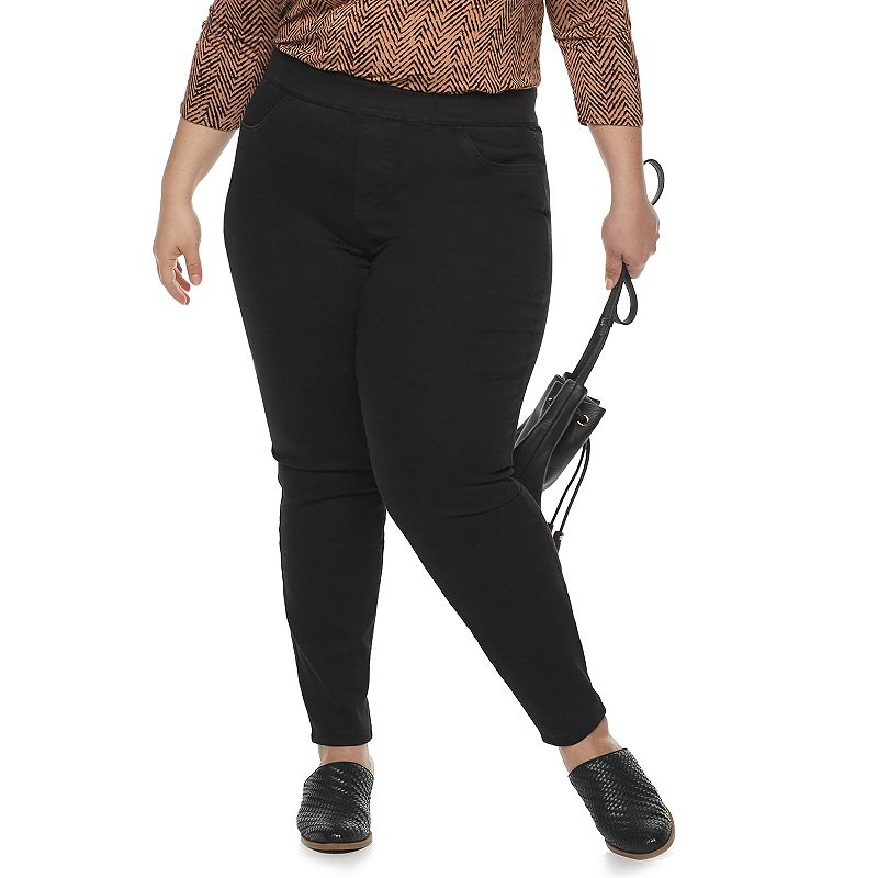 Plus Size Sonoma Goods For Life Comfortable Favorite Mid-Rise Jeggings, Wom