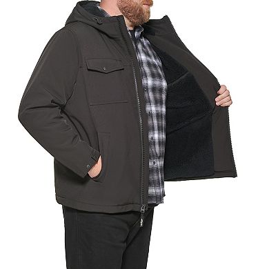 Big & Tall Levi's® Sherpa-Lined Hooded Softshell Utility Jacket