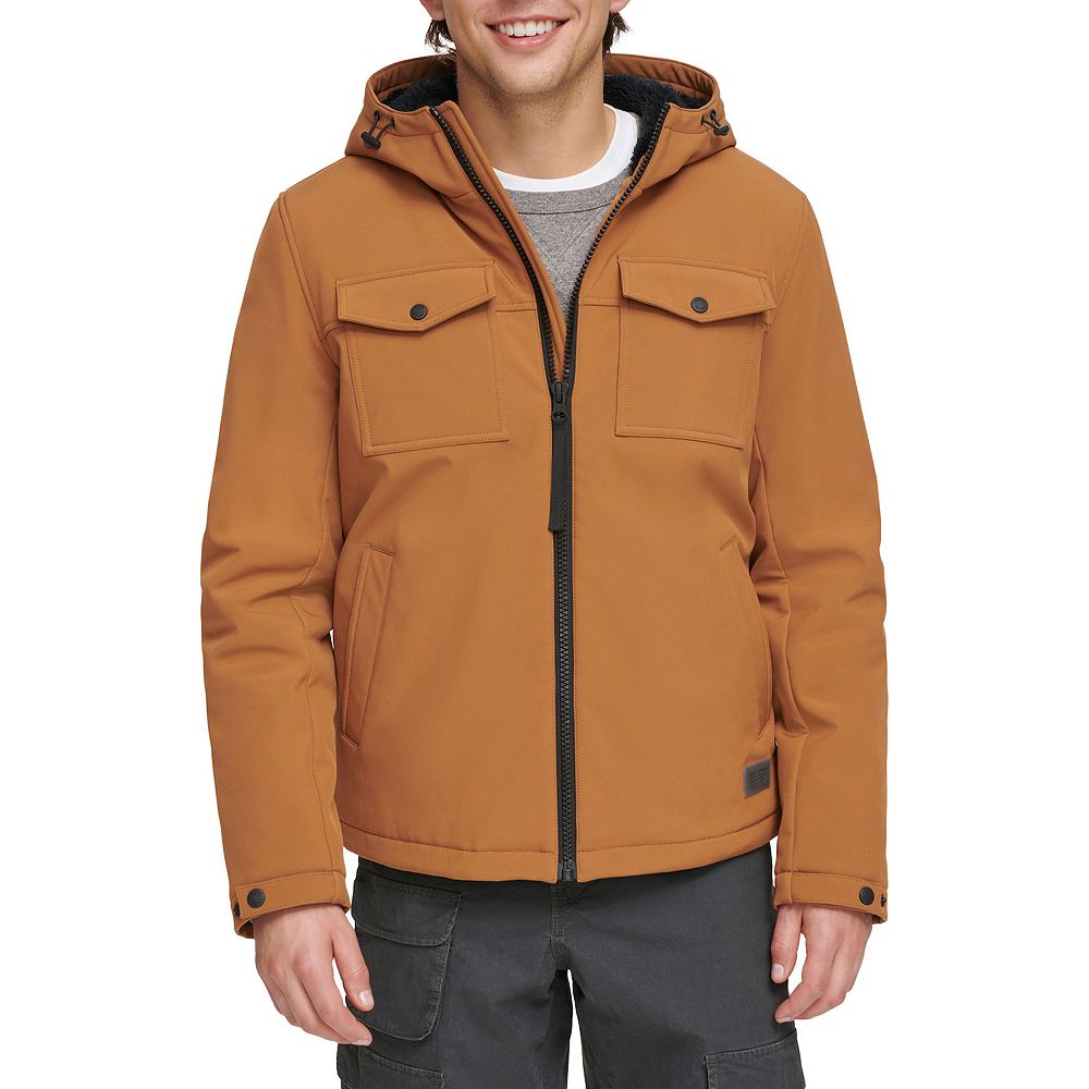 Big & Tall Levi's® Sherpa-Lined Hooded Softshell Utility Jacket