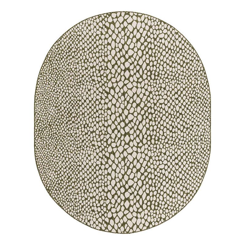 Jill Zarin Cape Town Indoor Outdoor Rug, Green, 8Ft Sq