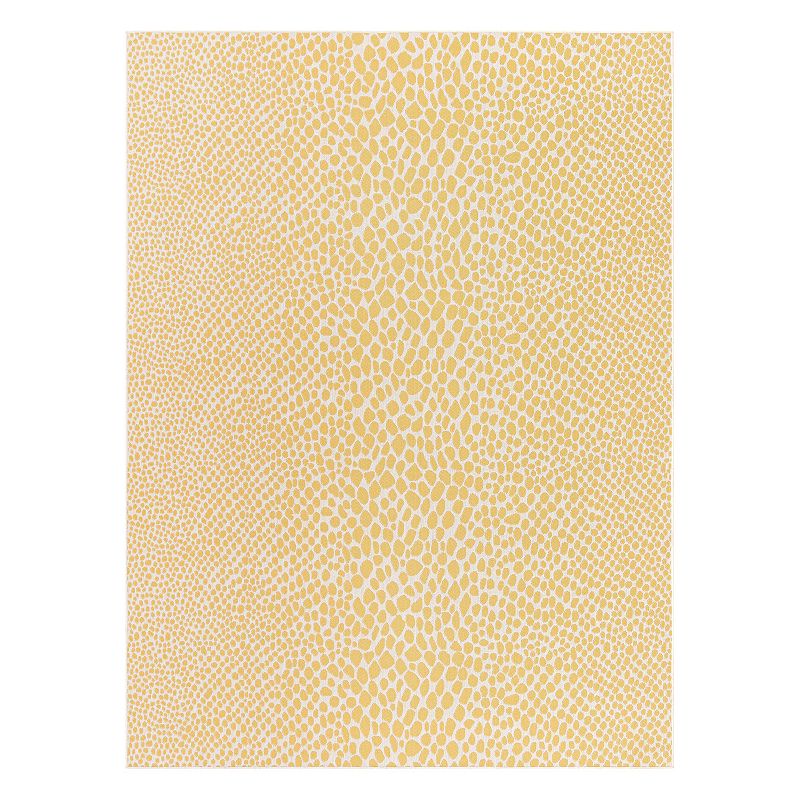 Jill Zarin Cape Town Indoor Outdoor Rug, Yellow, 8X10FT OVL