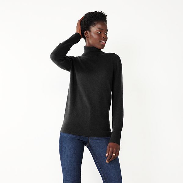 Kohls black turtleneck sale