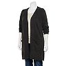 Plus Size Napa Valley Open Front Sweater Cardigan