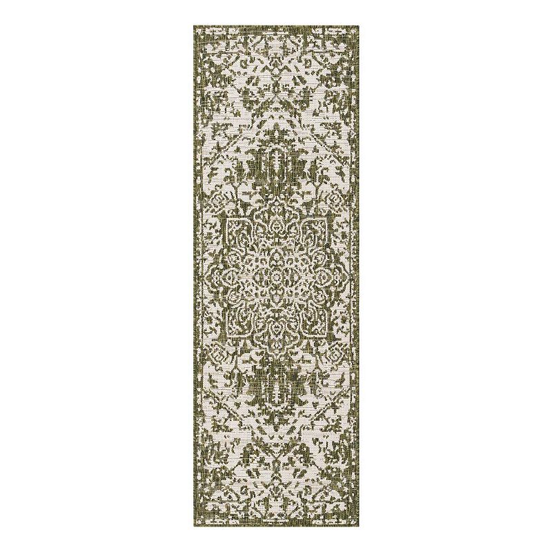 Jill Zarin Dubai Indoor Outdoor Rug, Green, 9X12 Ft